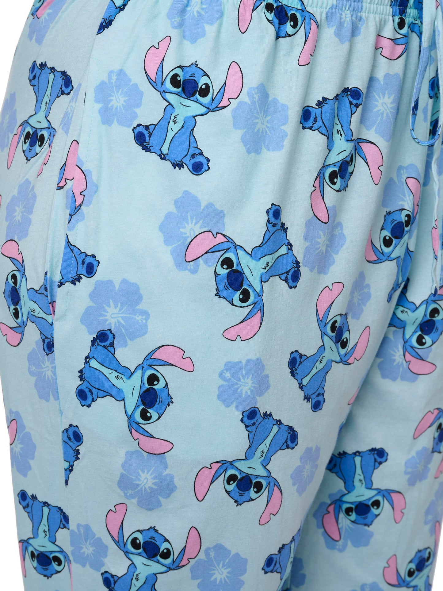Disney Stitch Pajama Pants Loungewear Hibiscus Floral Womens Plus Size Cotton