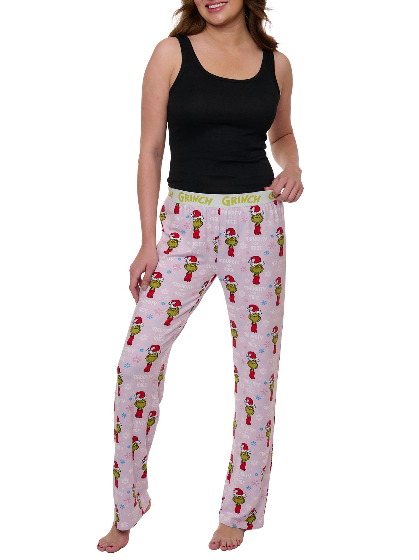 Womens The Grinch Pajama Pants Sleepwear Lounge Pants Naughty or Nice