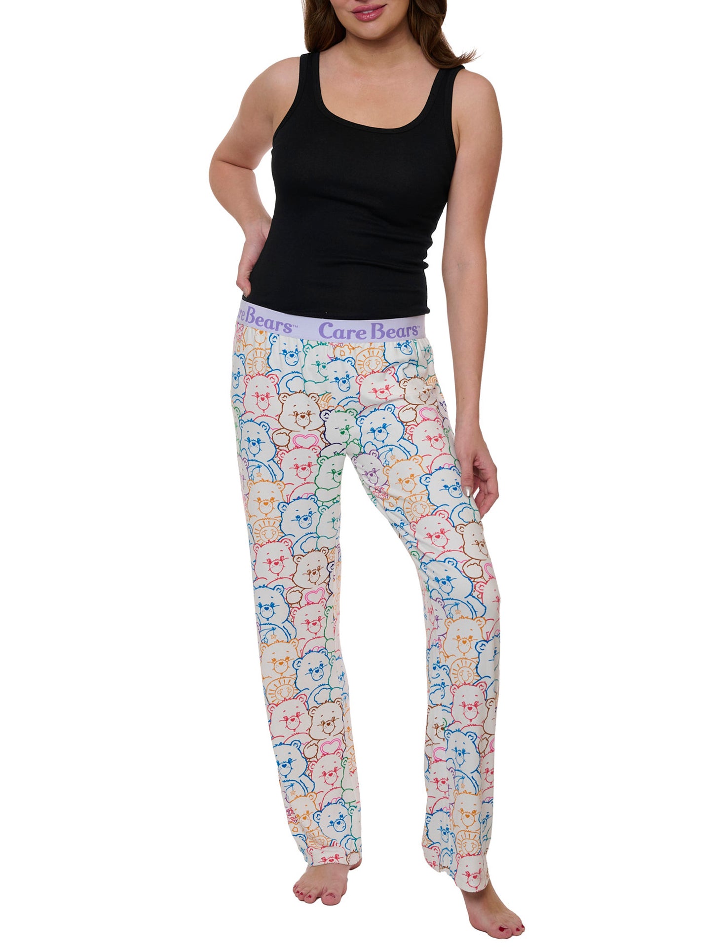 Womens Care Bears Sleep Pants Loungewear Pajama Pants Ultra Soft Elastic Waist