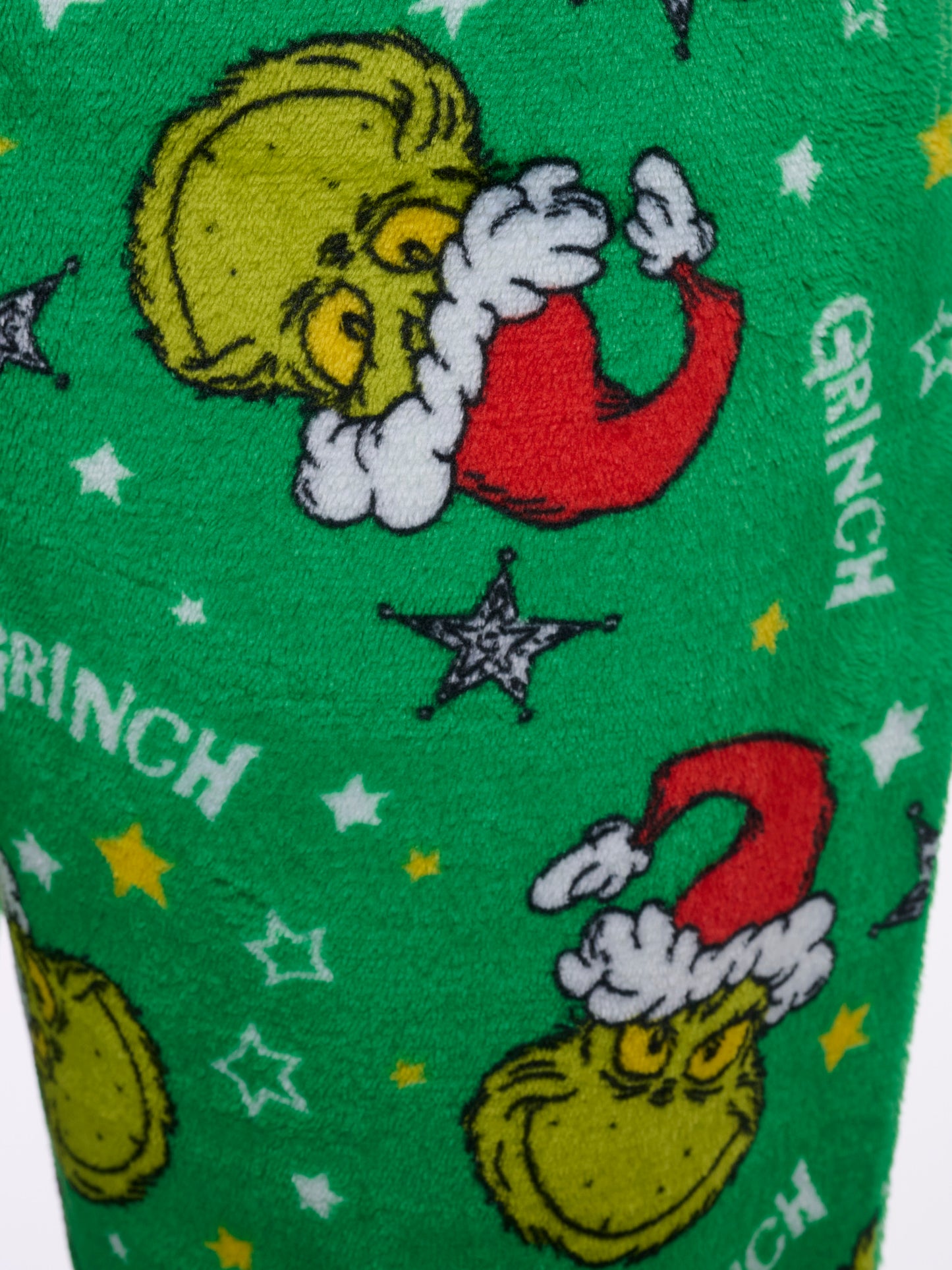 Womens & Women's Plus The Grinch Pajama Pants Sleepwear Green Plush Christmas Print