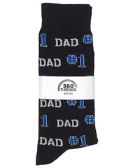 Men's Novelty Fun Socks #1 Dad & "MVP Dad" Trophy 2-Pair Father's Gift Set