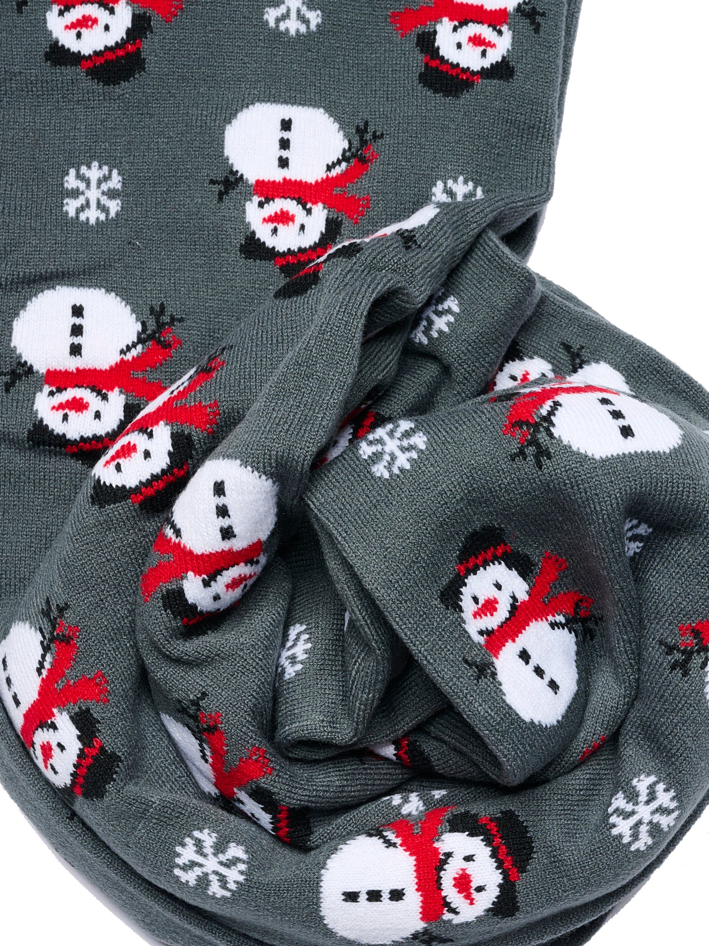 Holiday Scarves Gift Set Reindeer & Snowman Knit Scarves 70" Men Women 2-Pack