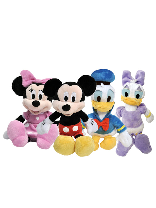 Disney 10" Plush Mickey Minnie Mouse Donald Daisy Duck 4 Pack