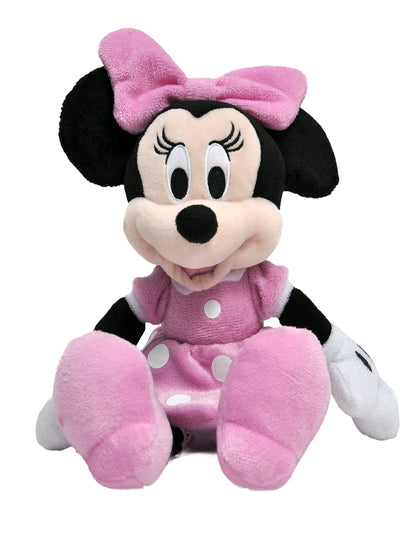 Girls Disney Pink 11" Minnie Mouse Plush Toy w/ 15" Cinch Drawstring Bag Set