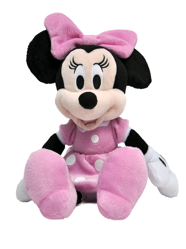 Disney Minnie Mouse Plush Toy Doll 11" w/ Yellow 18" Drawstring Sling Bag Set