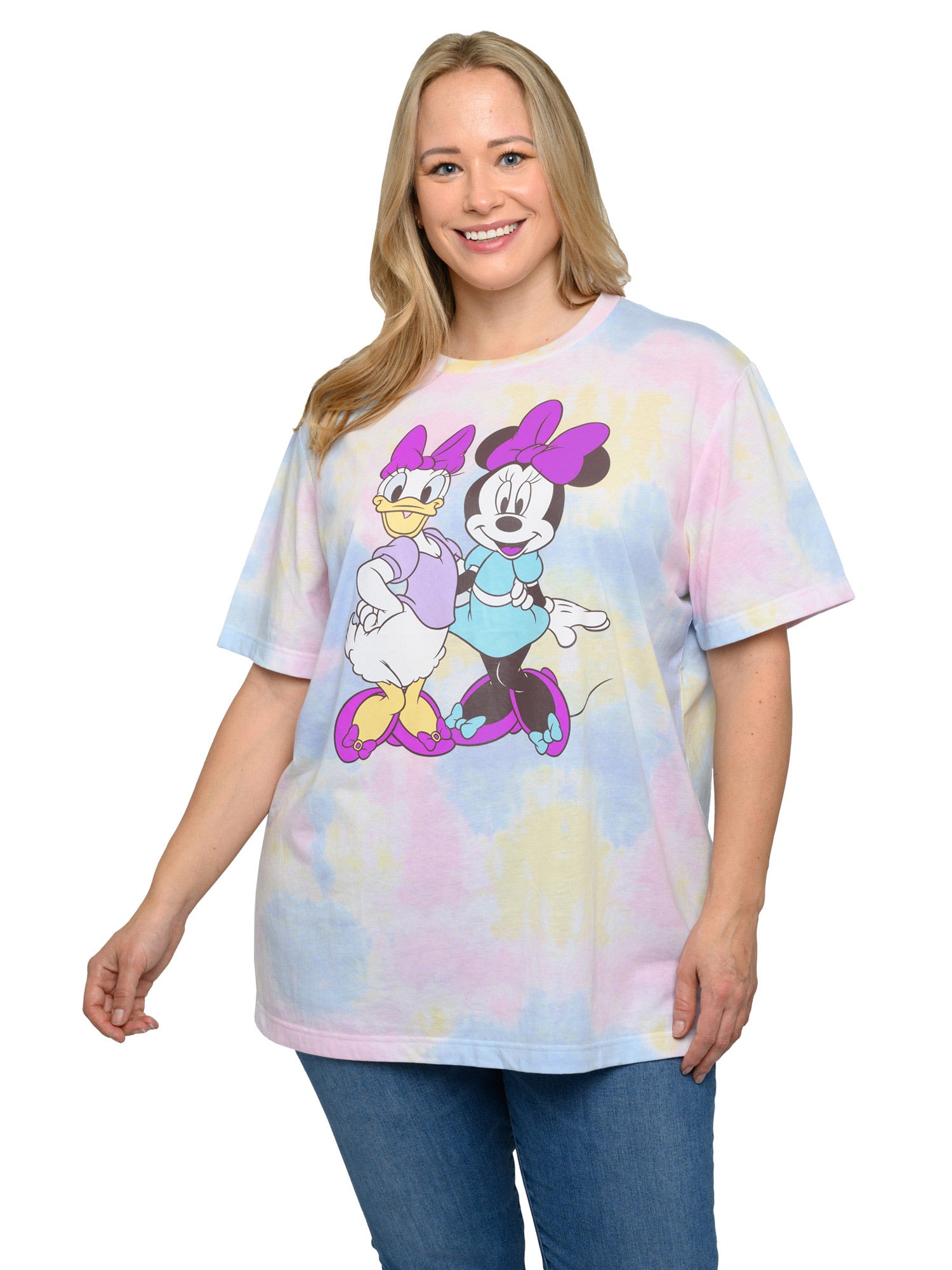 Women's Plus Size Minnie Mouse Daisy Duck T-Shirt Pastel Disney