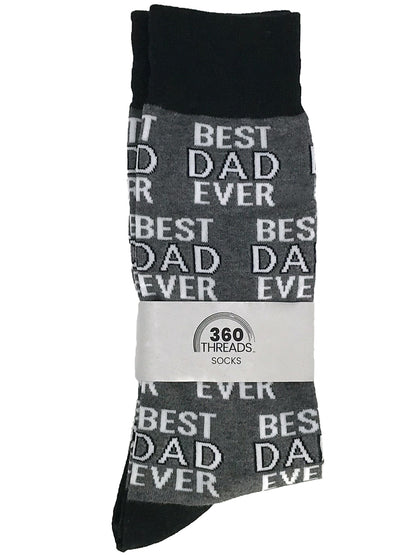 Men's Best Dad Ever Socks Grey and BBQ Grill Hot Dogs Hamburger Socks Navy