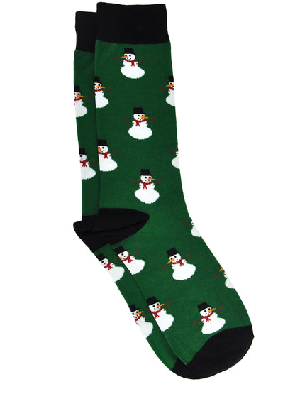 Men's Christmas Socks Snowmen & Santa Claus Novelty Size 10-13 (2-Pair Set)