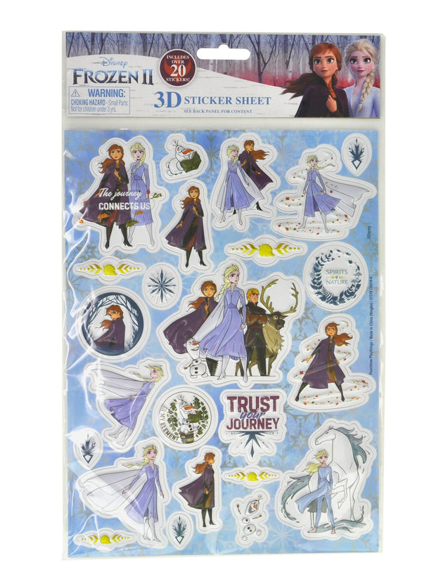 Disney Frozen II Charm Bracelet & Raised 3D Sticker Sheet (24-CT) 2-Pi –  Open and Clothing