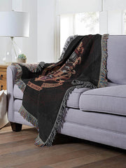 Harry Potter Tapestry Throw Blanket 48" x 60" Hogwarts School Metallic Woven