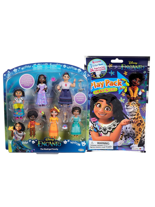 Encanto Toy Figurine Dolls Madrigal Family 6-Pk w/ Grab-N-Go Play Pack Gift Set