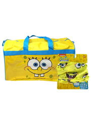 Nickelodeon Spongebob Squarepants Duffel Bag Travel w/ Neck Gaiter Wrap Set