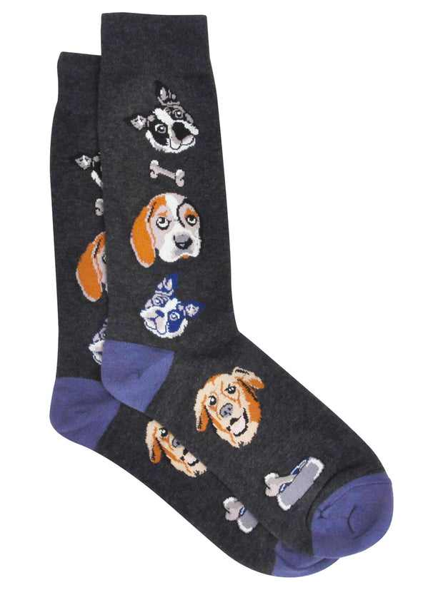 Men's Dogs Bones Novelty Dress Socks 1-Pair (Shoe Size 6-12)