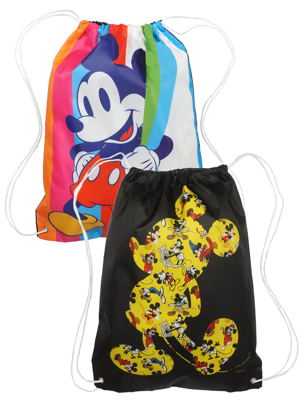 Disney Boys Mickey Mouse Stripes Sling Bag & Mickey Through the Years Bag Set