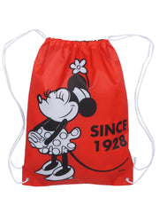 Minnie Mouse Disney 17" Duffel Bag Carry-On w/ 18" Drawstring Sling Bag Red