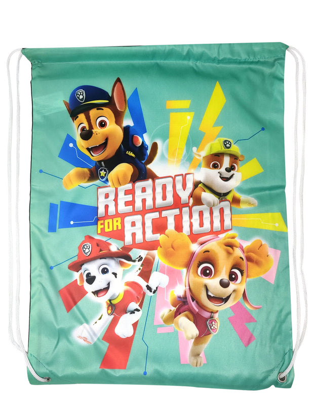 Paw Patrol Throw Blanket 45" x 60" & Sling Bag 2PC Set Nickelodeon Boys Girls