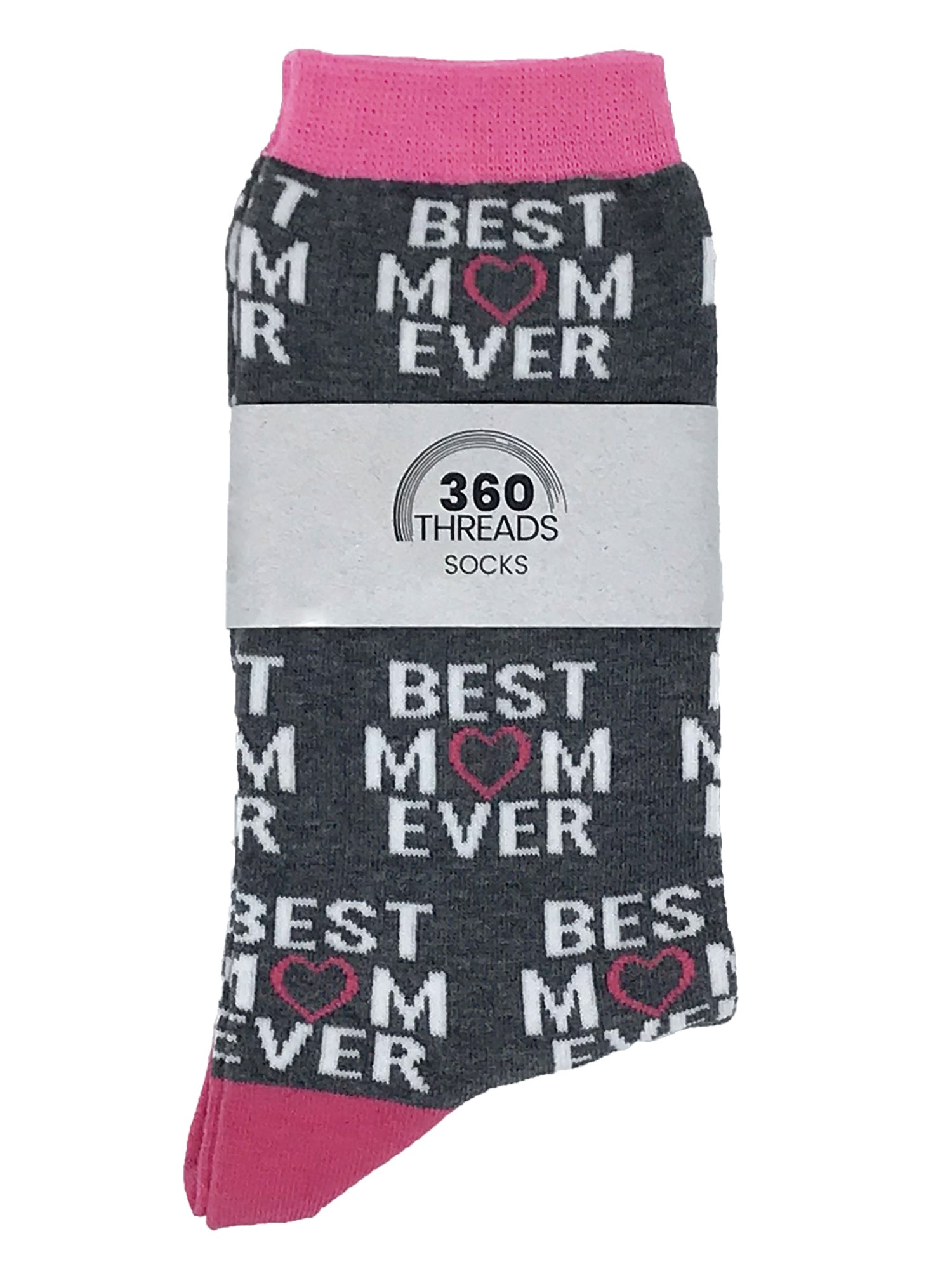 Women's #1 Mom & Best Mom Ever Novelty Crew Socks Mother's Day Gift Pack