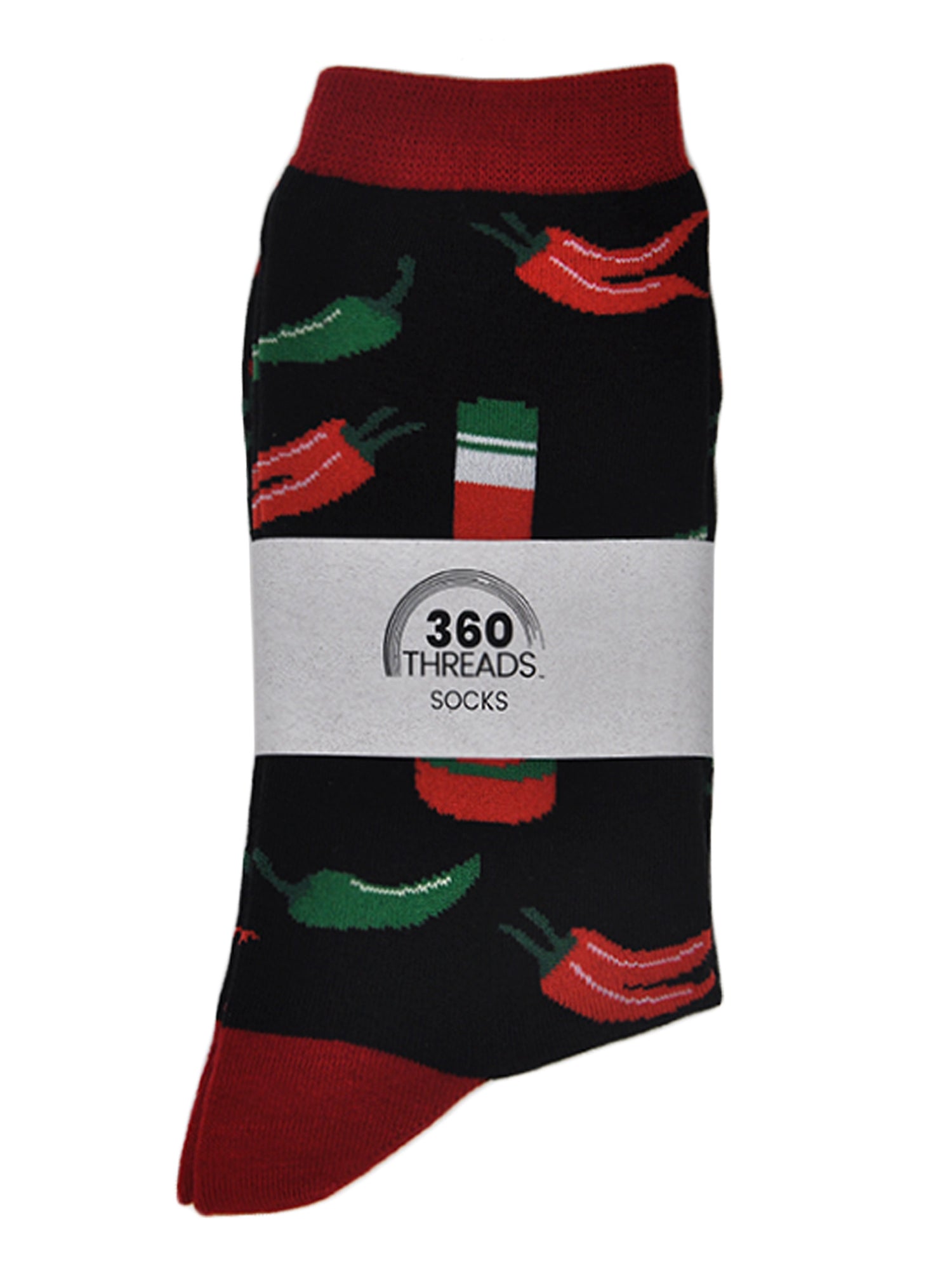 Women's Tacos & Hot Sauce Chili Peppers Food Novelty Socks (2 Pairs)