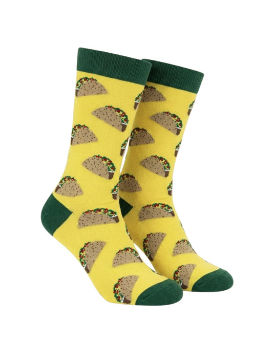 Women's Taco Socks All-Over Food Print Novelty Crew (1 Pair)