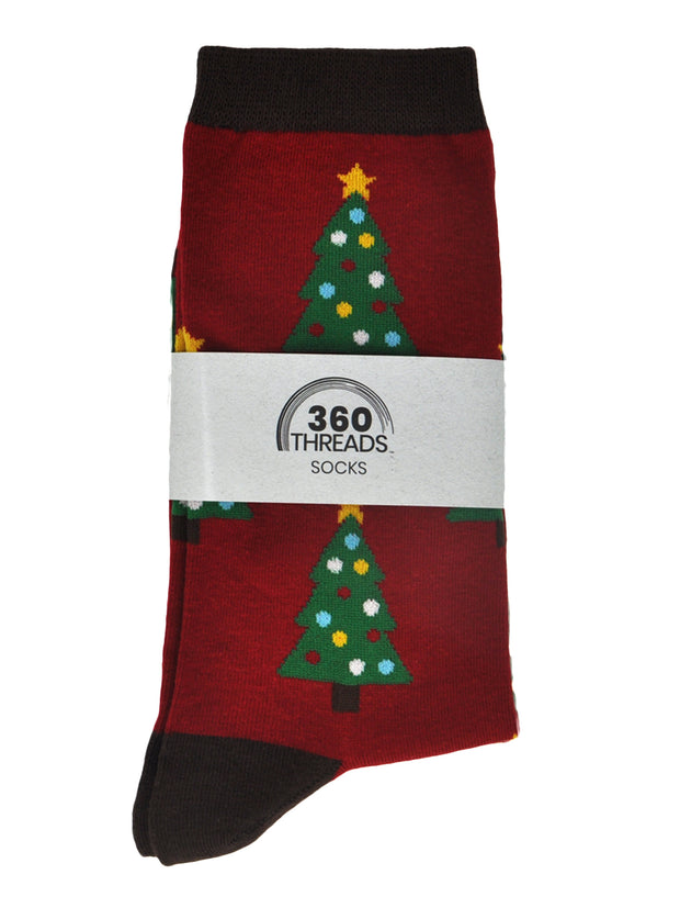 Christmas Women's Christmas Tree & Gingerbread Men Cookie Socks 2-Pair Set