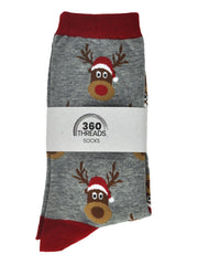 Christmas Women's Reindeer & Gingerbread Men Socks 2-Pair Set