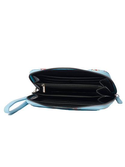 Women's Winnie The Pooh and Eeyore Wallet Wristlet All-Over Print Zip Around