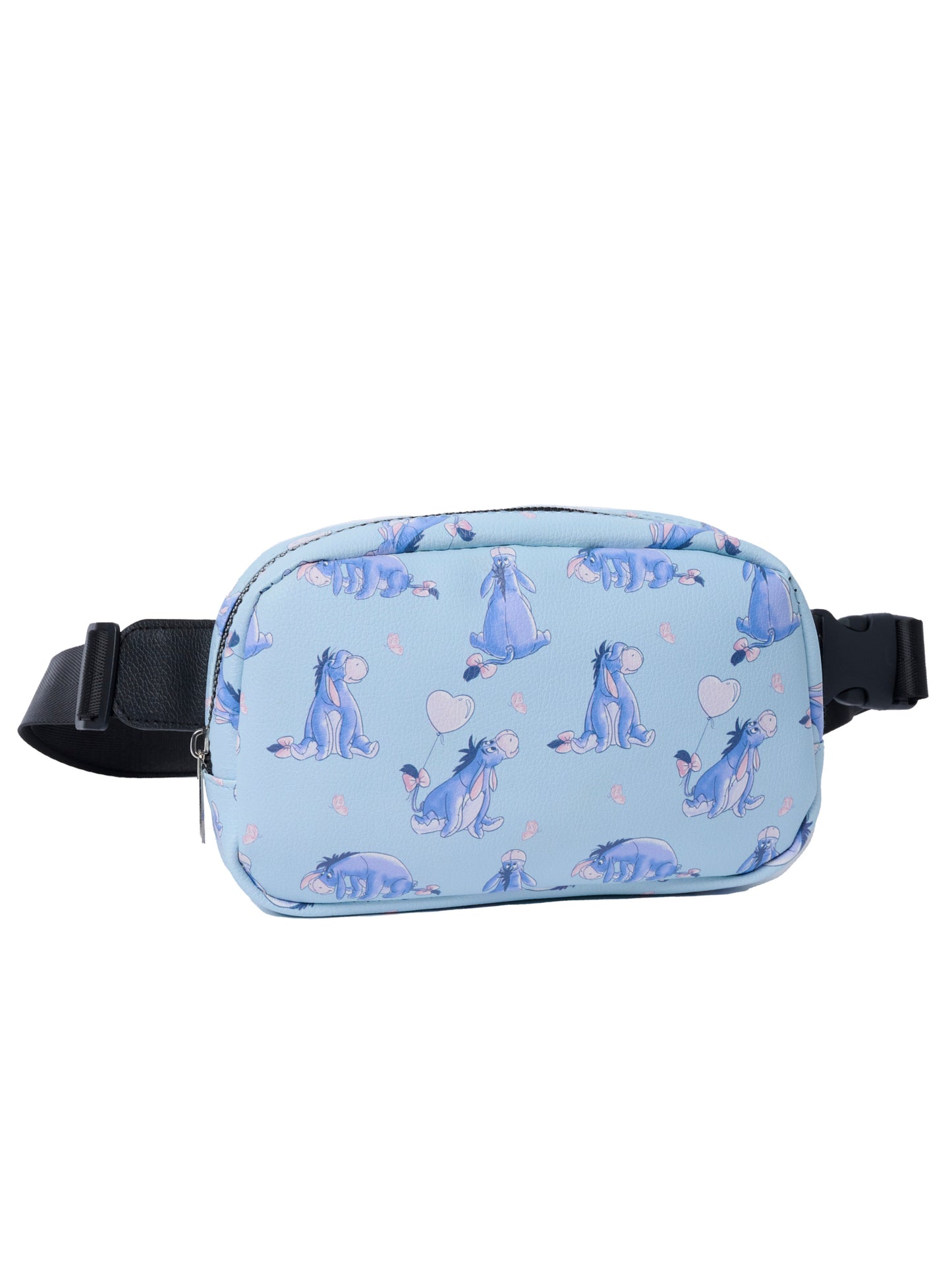 Disney Eeyore Belt Bag, Blue Faux Leather Fanny Pack Waist Bag for Women & Teens