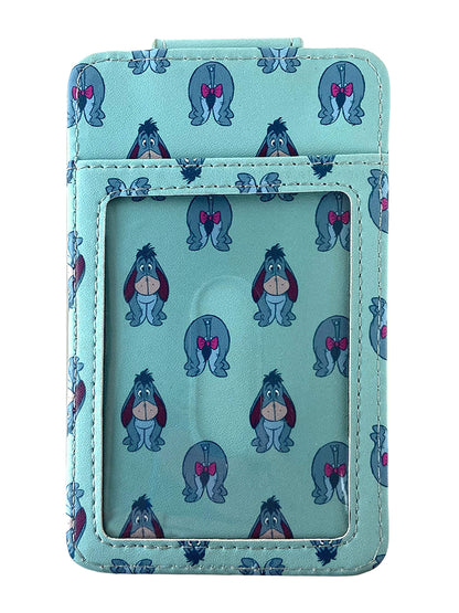Womens Disney Eeyore Card Holder Wallet Button Snap Closure