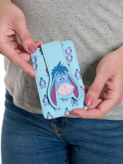 Womens Disney Eeyore Card Holder Wallet Button Snap Closure