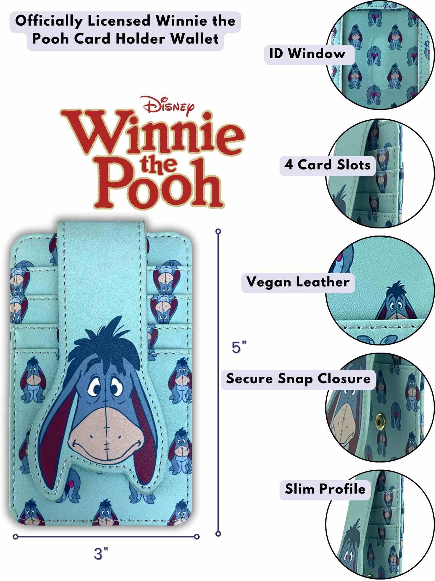 Women's Winnie the Pooh Crossbody Bag & Eeyore Card Holder Wallet 2-Piece Set