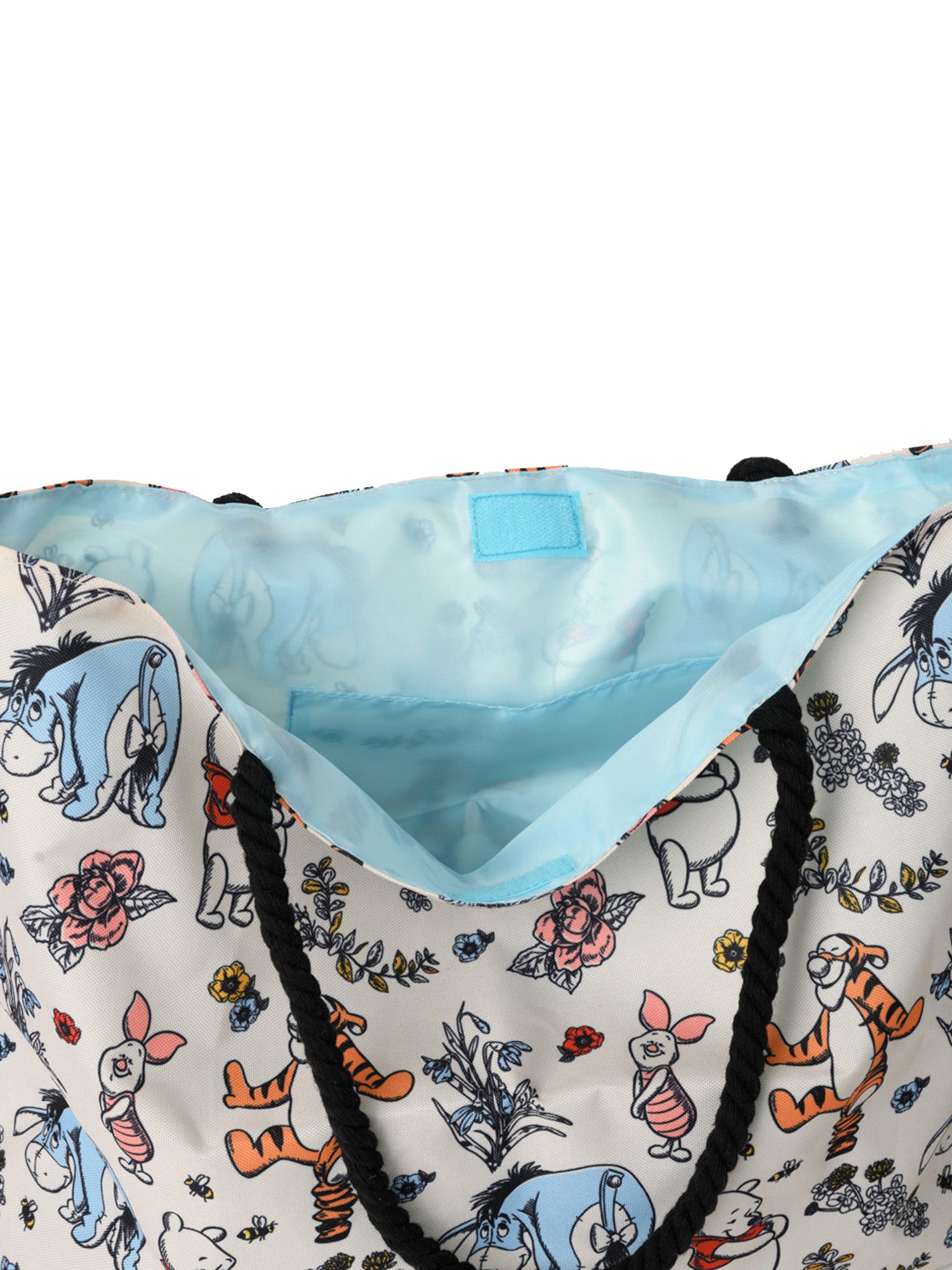Winnie The Pooh Rope Tote Bag All-Over Print Carry-On Travel Eeyore Piglet
