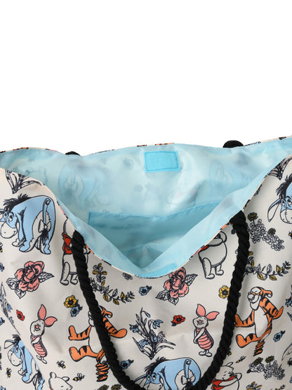 Winnie The Pooh Rope Tote Bag All-Over Print Carry-On Travel Eeyore Piglet