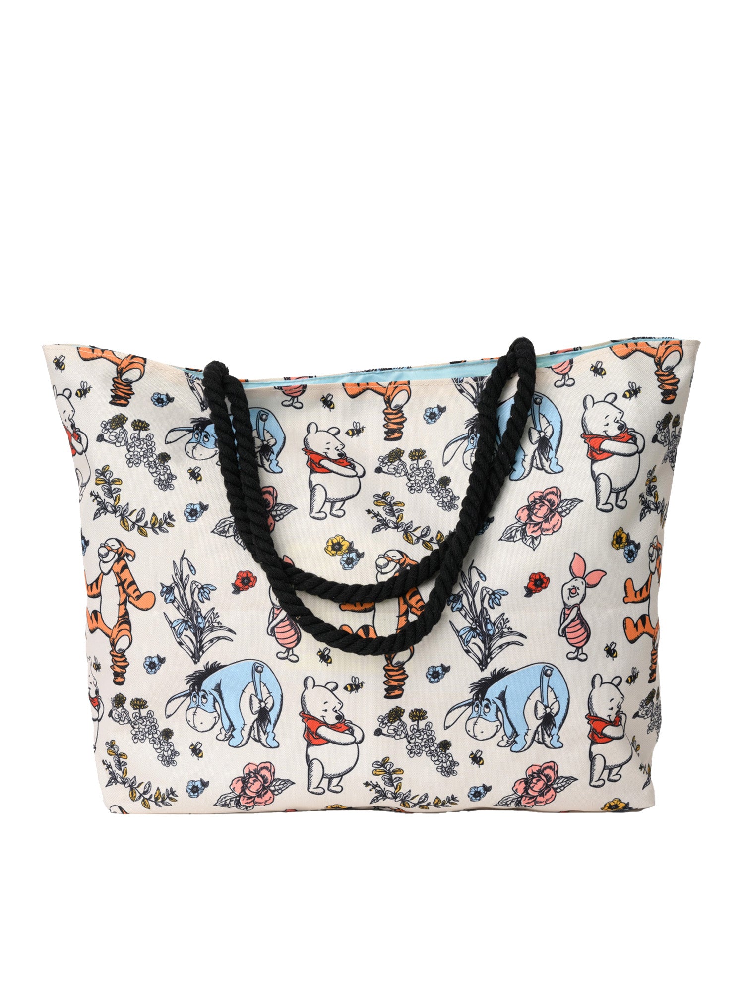 Winnie The Pooh Rope Tote Bag All-Over Print Carry-On Travel Eeyore Piglet