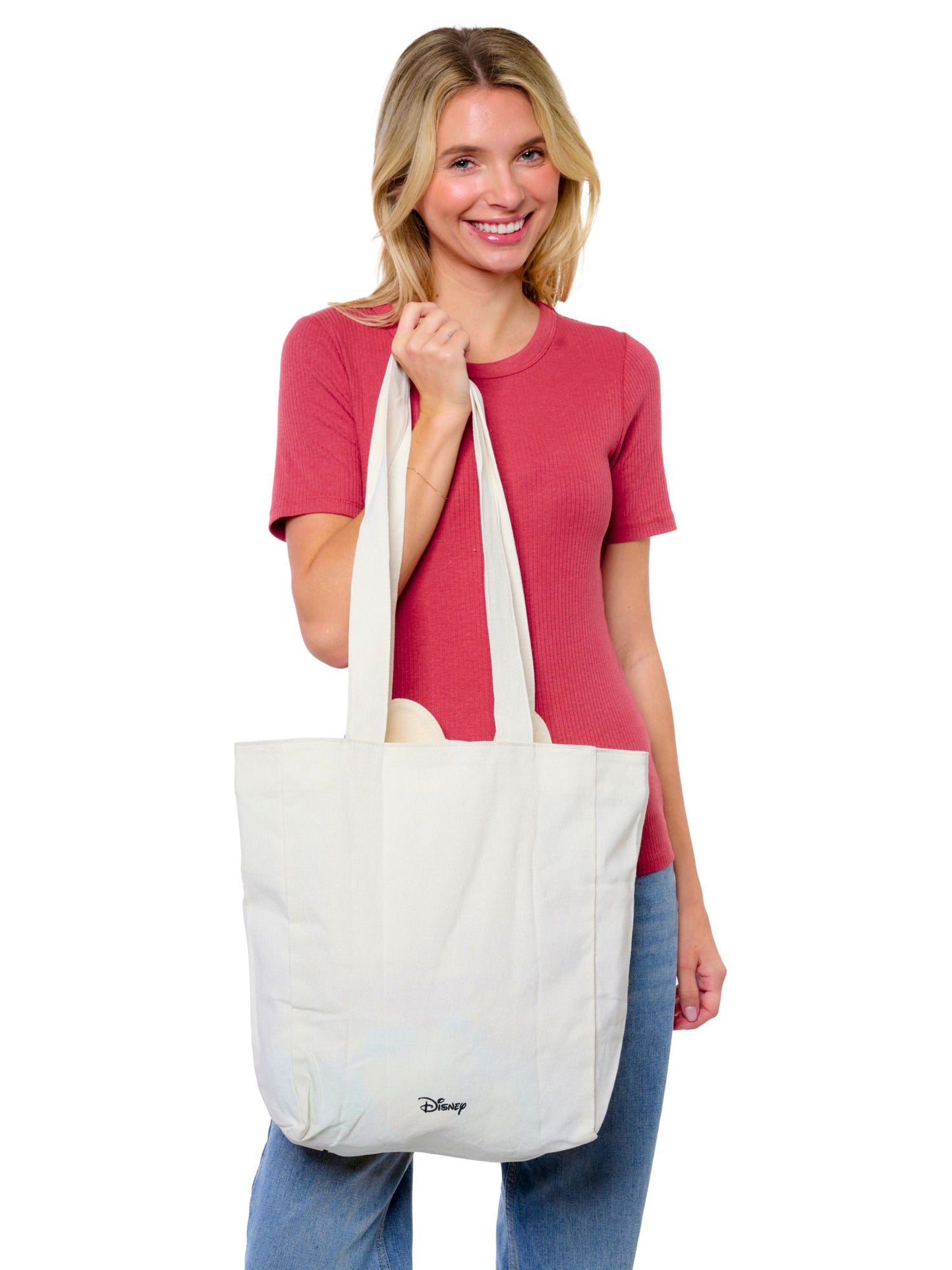 Disney Winnie the Pooh Die-Cut Canvas Tote Bag with Shaped Top