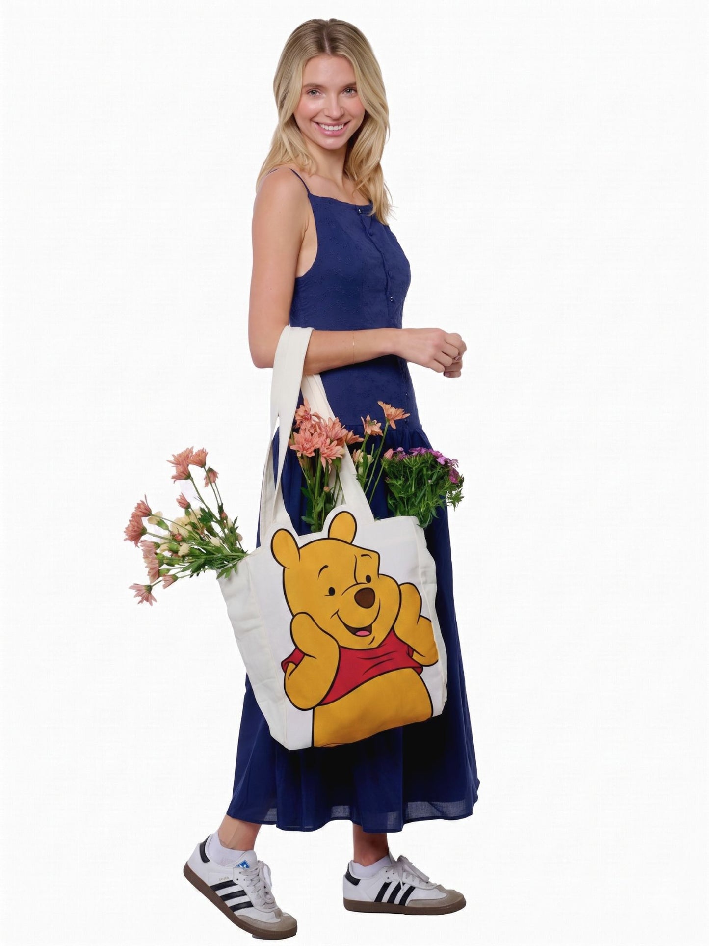 Disney Winnie the Pooh Die-Cut Canvas Tote Bag with Shaped Top