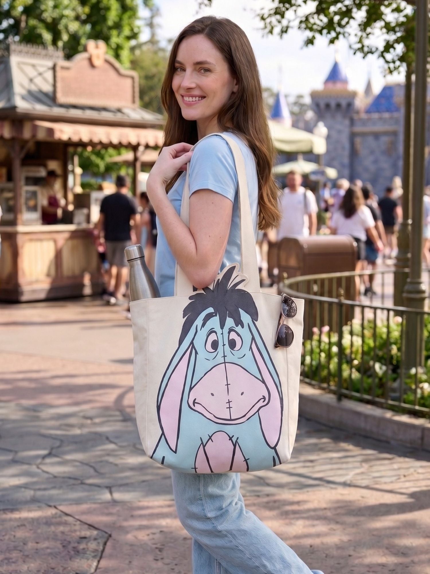 Disney Eeyore Die-Cut Canvas Tote Bag with Shaped Top