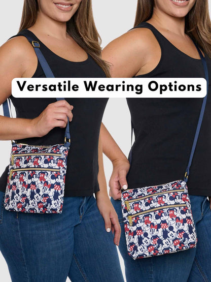 Loungefly x Disney Mickey & Minnie Mouse Passport Crossbody Bag All-Over Print