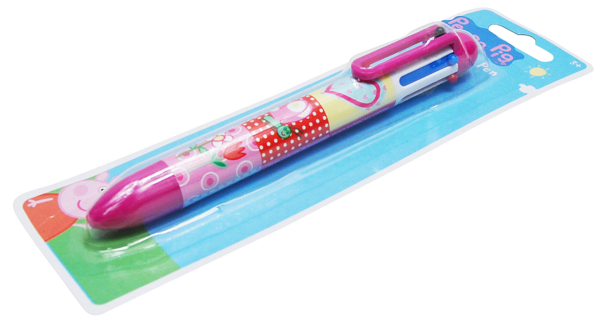 Peppa Pig Children's Ballpoint Retractable Pen 6-Colors 2-Pack