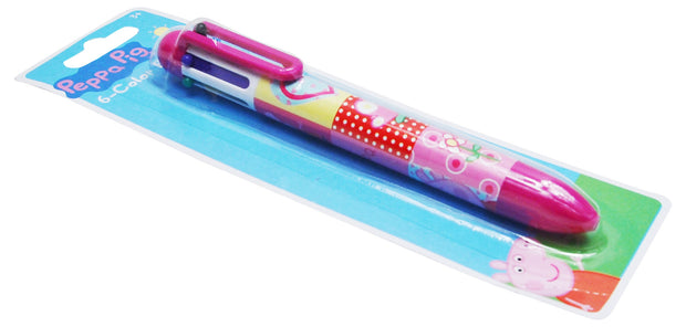 Peppa Pig Children's Ballpoint Retractable Pen 6-Colors 2-Pack