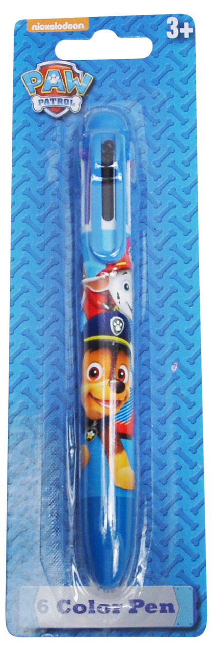 Paw Patrol 15" Backpack Chase Marshall Blue w/ 6-Color Ballpoint Pen Set