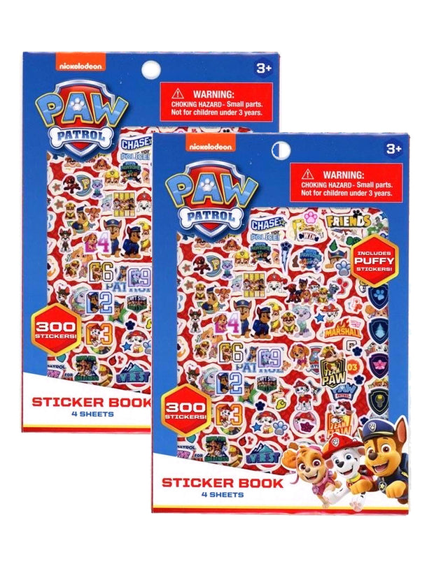 Paw Patrol Sticker Books 2-Piece Set – Open and Clothing