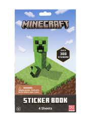 Minecraft Backpack 16" Zombies Creepers Steve Alex w/ 4 Sheet Sticker Book Set