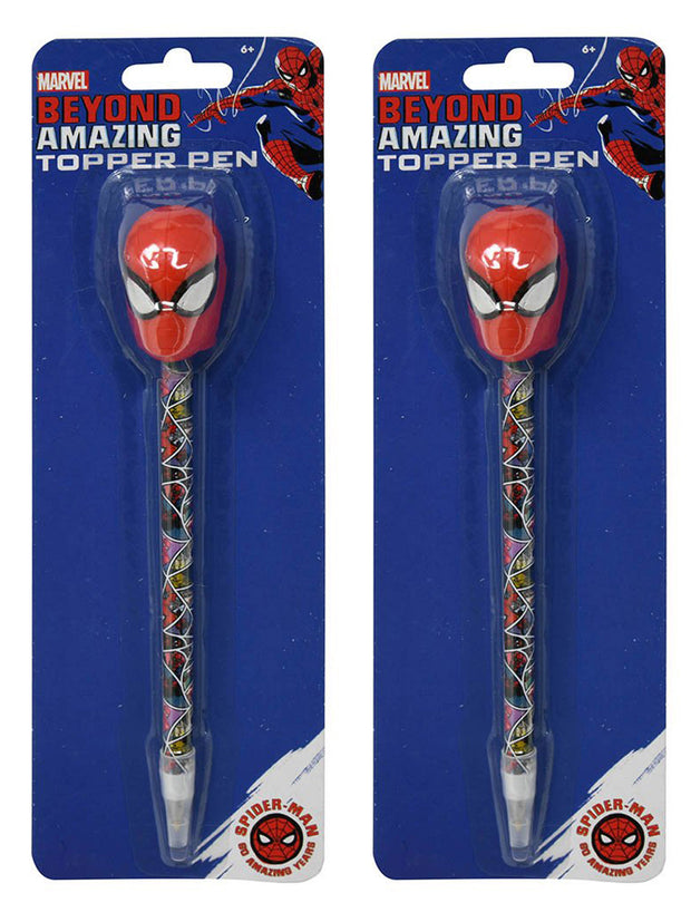 Spider-Man Pen and Topper 2-Pack Marvel School Supplies Party Favors