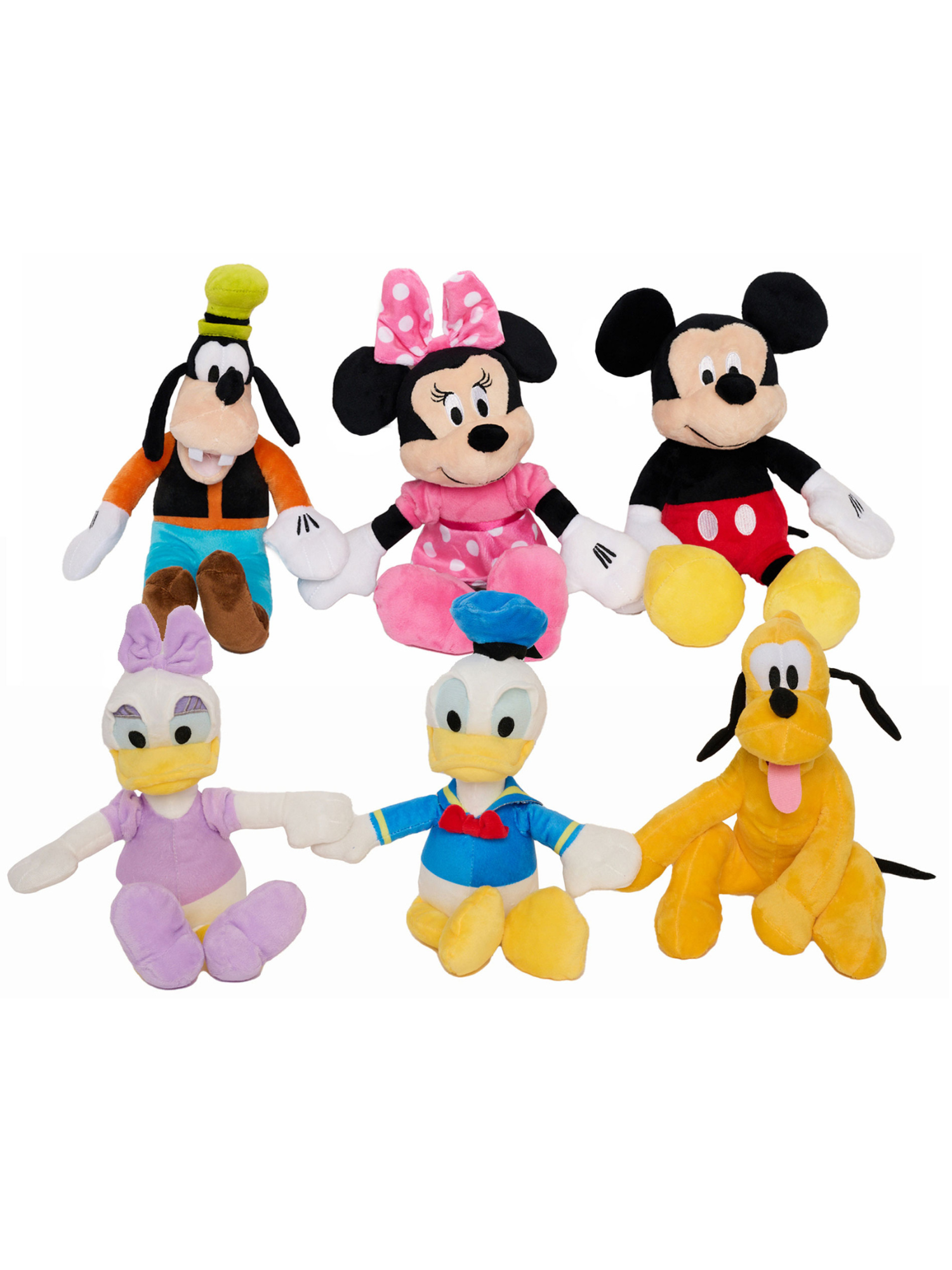 Disney Mickey & Friends Plush Doll Toy Hands Stick Together 6-Dolls 11