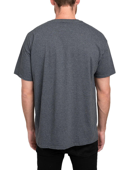 Men's Big & Tall Mickey Mouse T-Shirt Varsity Script Dark Heather Gray