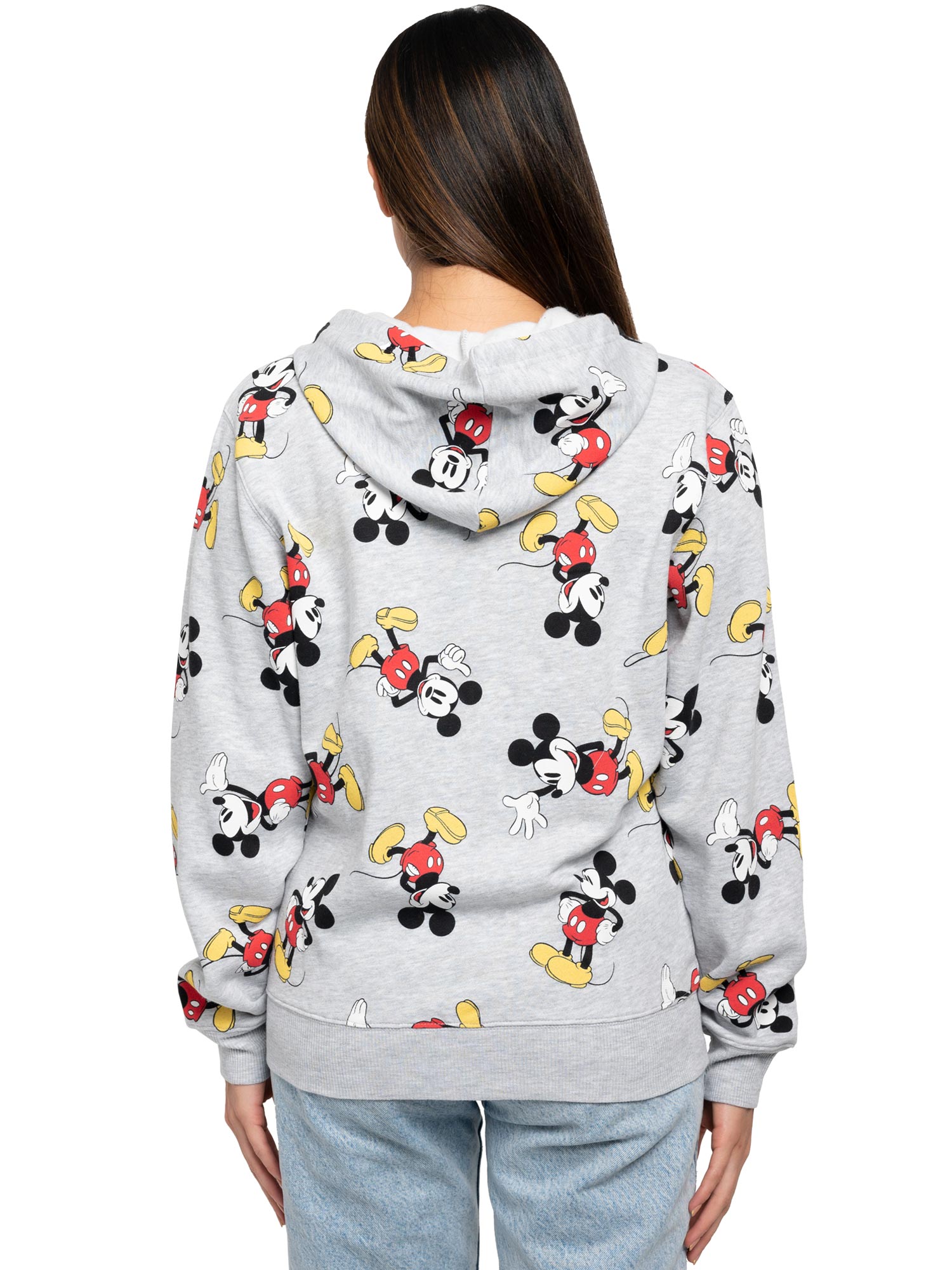 Women's Disney Mickey Mouse Hoodie All-Over Sweatshirt Zippered