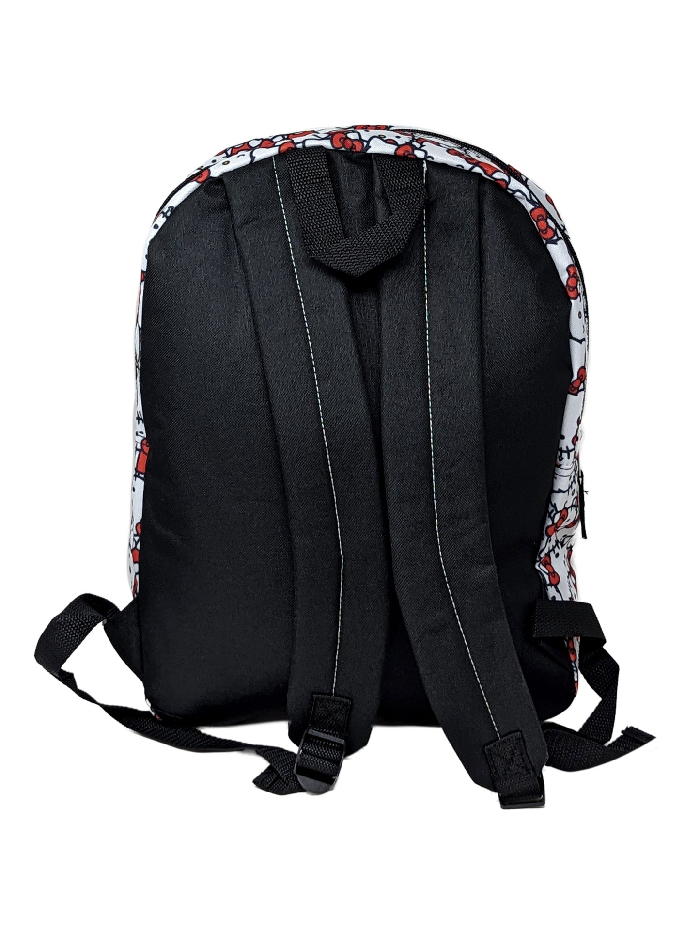 Hello Kitty Backpack 16" All-over Print Sanrio Girls White w/ Front Pocket