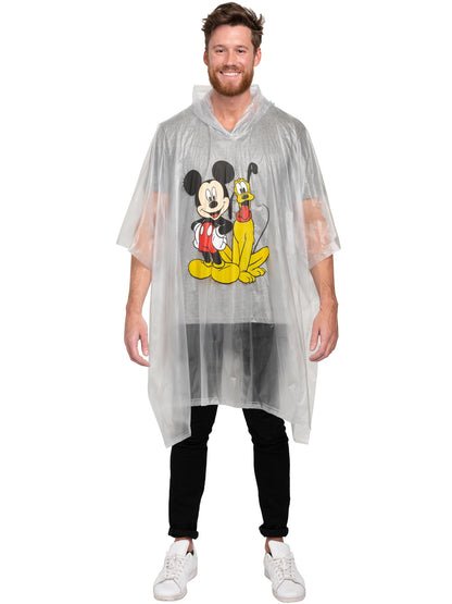 Adult Disney Rain Poncho Mickey Mouse Pluto & Minnie Daisy 2-Pack Set Men Women