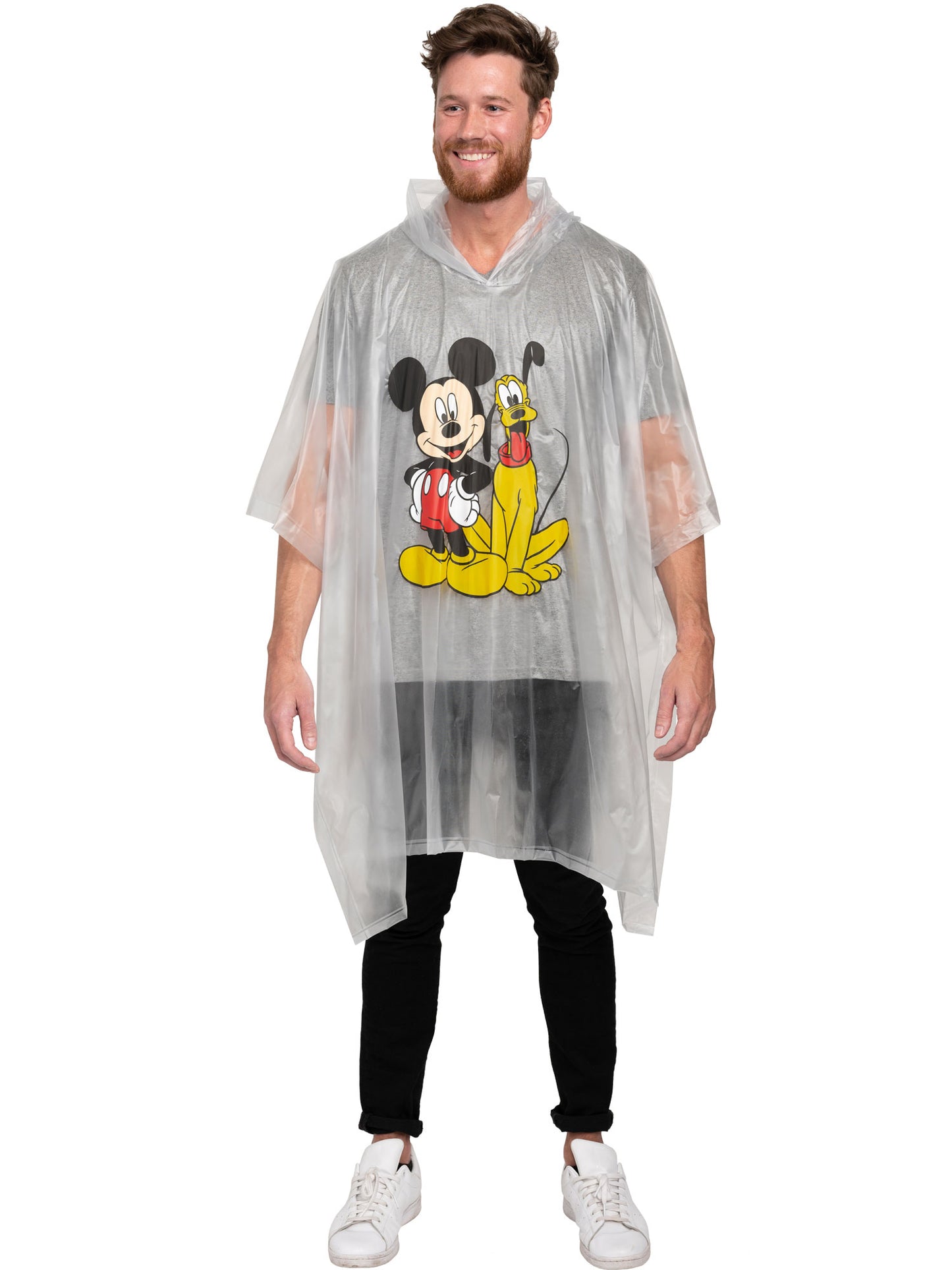Adult Disney Rain Poncho Mickey Mouse Pluto & Minnie Daisy 2-Pack Set Men Women