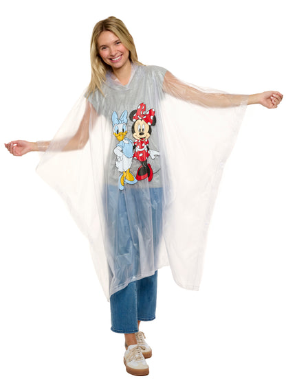 Womens Adult Disney Minnie Mouse & Daisy Duck Rain Poncho 2-Pack Water Resistant